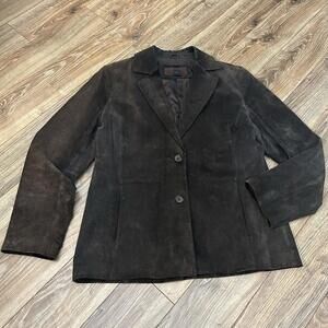 VTG Siena Suede Leather Jacket Women’s 10 Chocolate Brown Western Classic Retro